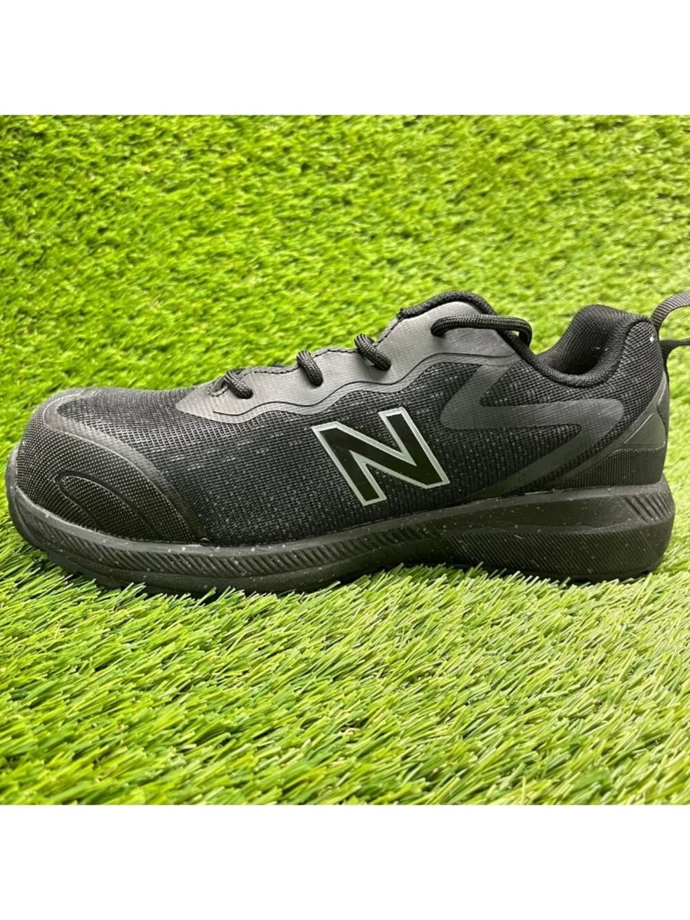 New Balance Logic Womens Size 6 Black Blue Composite Toe Safety Work Shoes